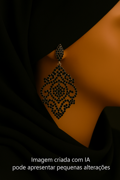 Festa Crystal Black Earring