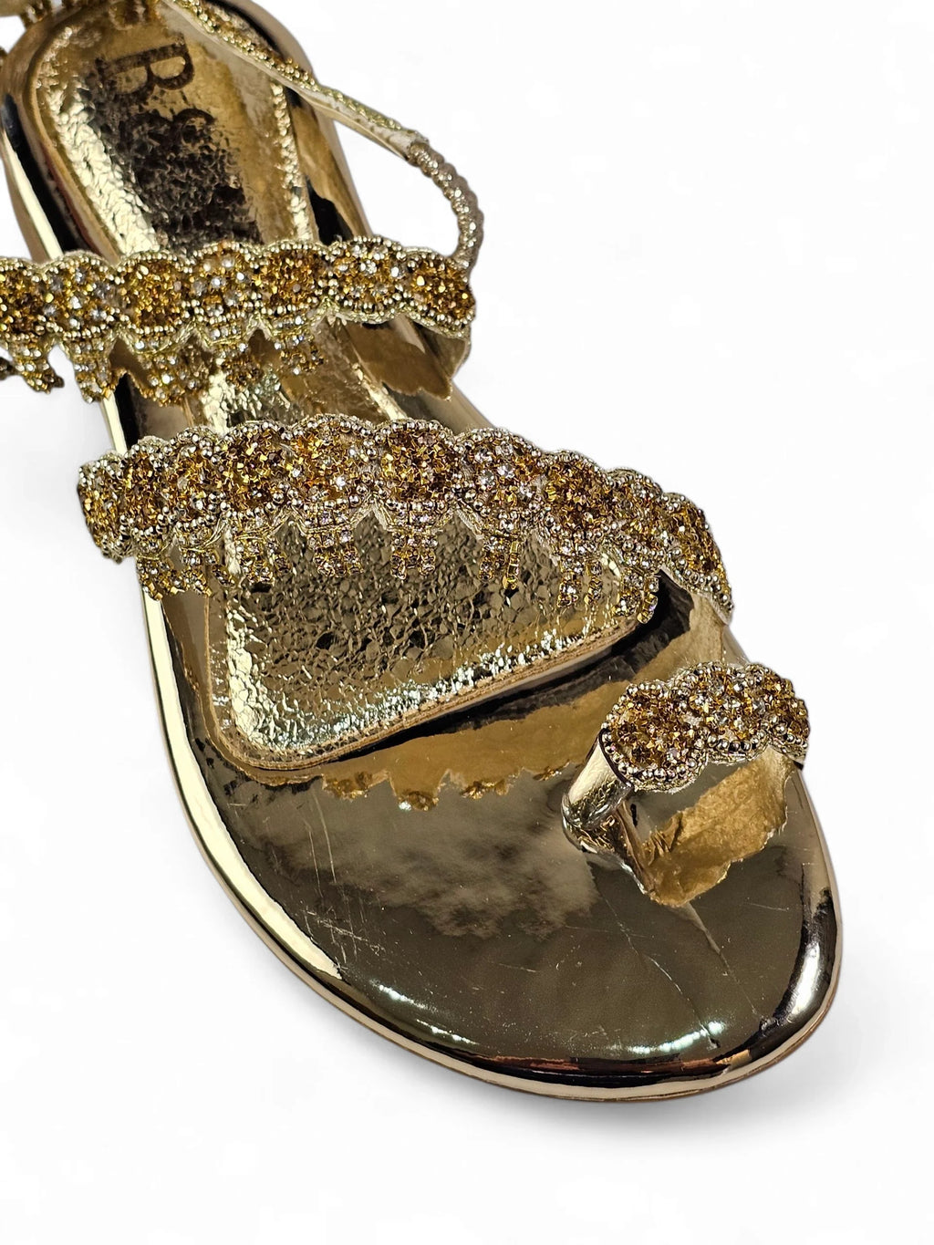 Trace Golden Flat Sandal