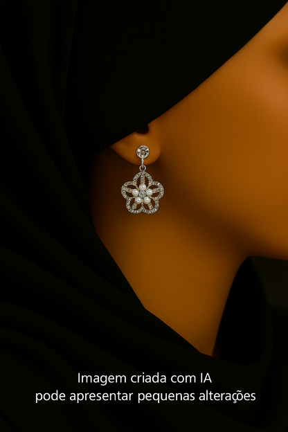Flower Silver Earring