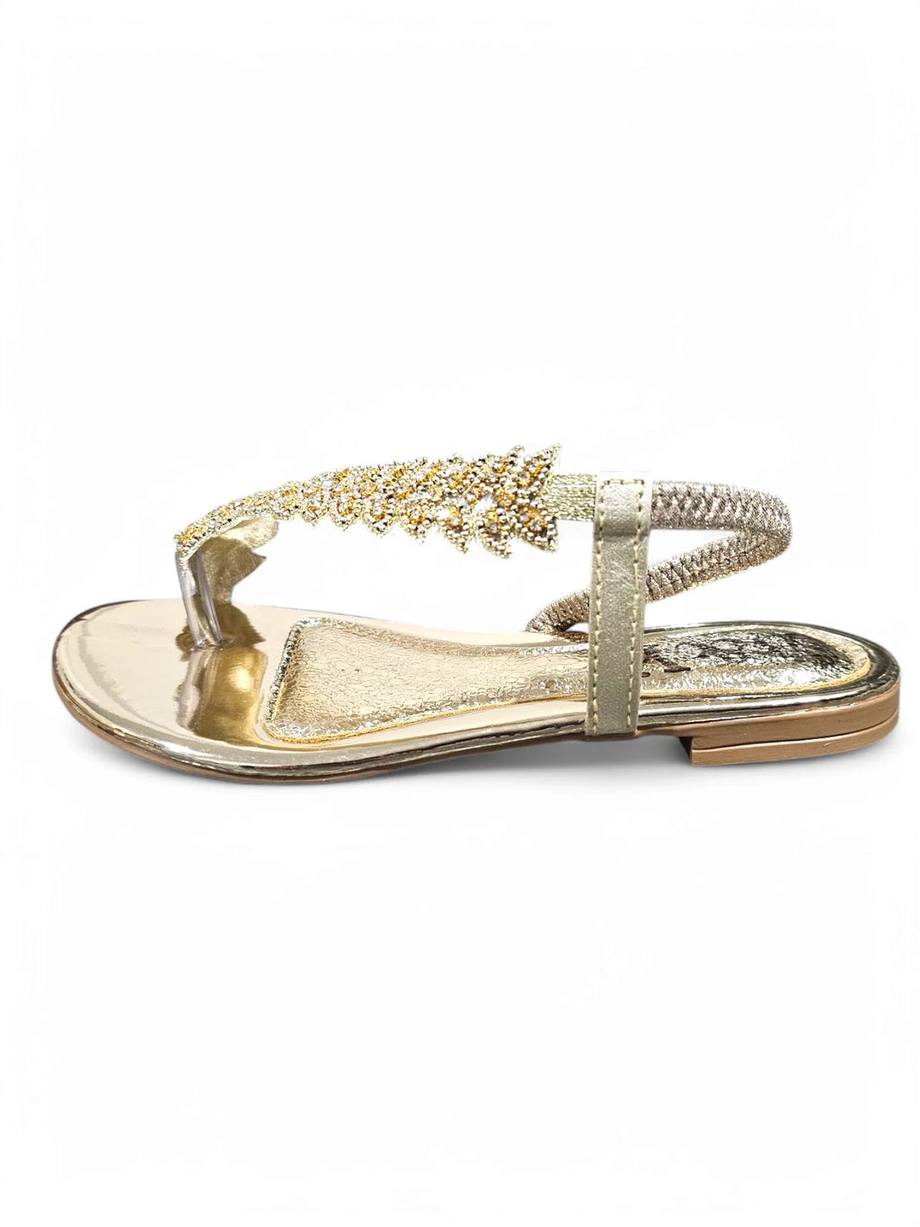 Dance Golden Flat Sandals