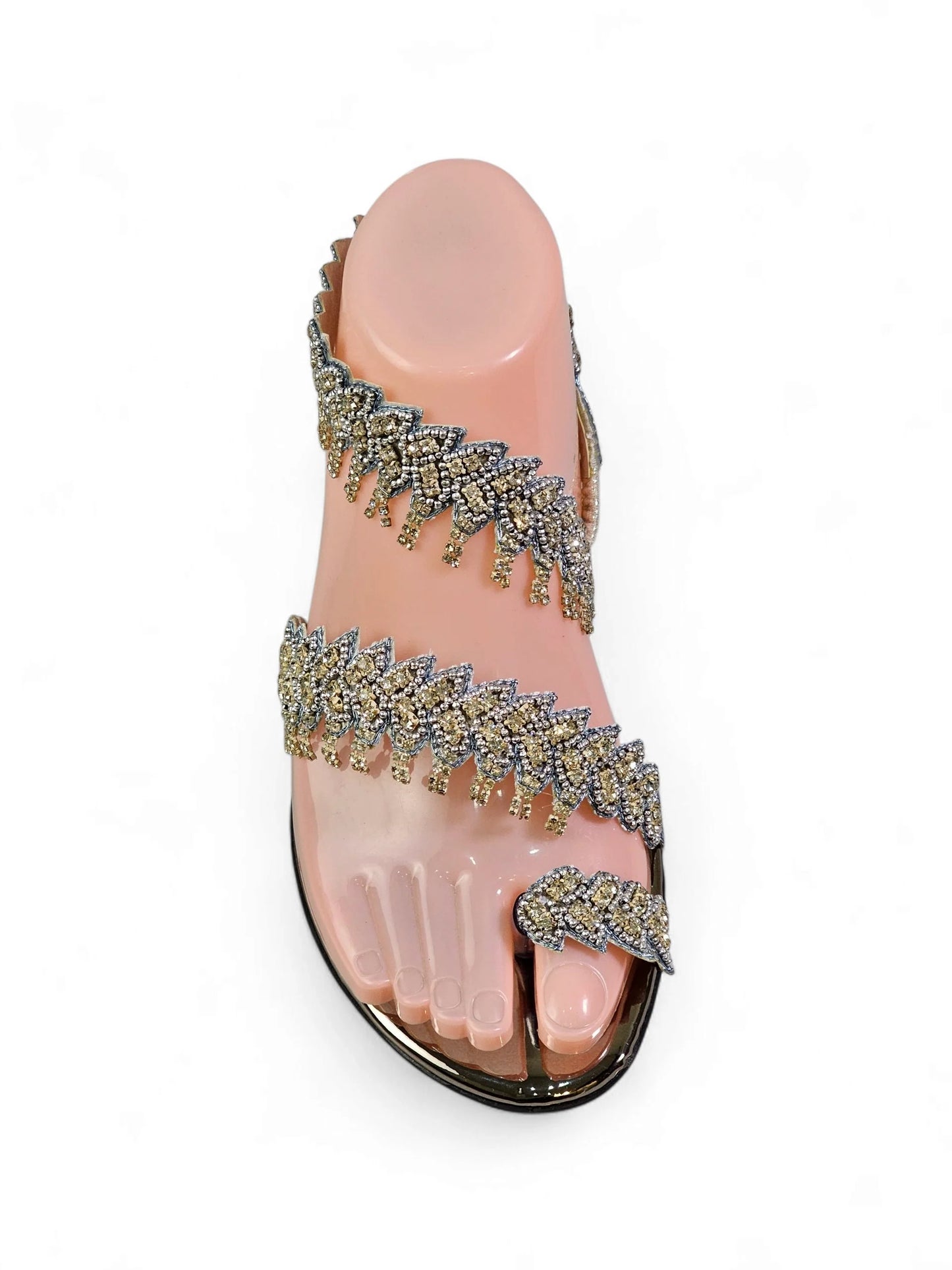 Trinelle Silver Block Heels  Sandal