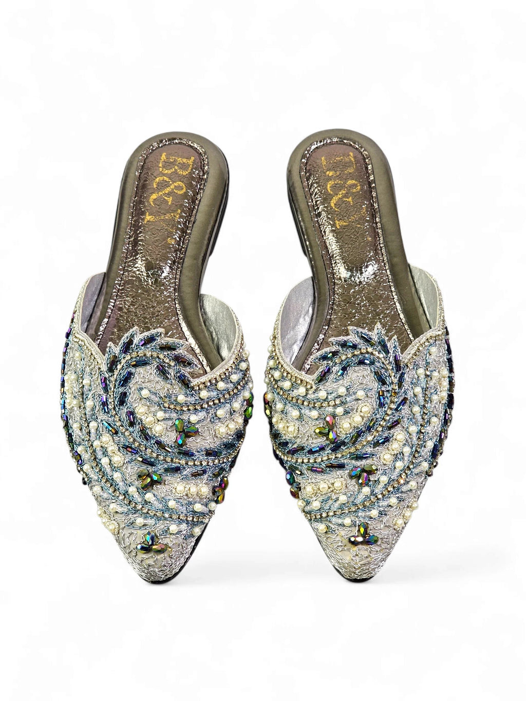 Lumari Silver Flat Mule