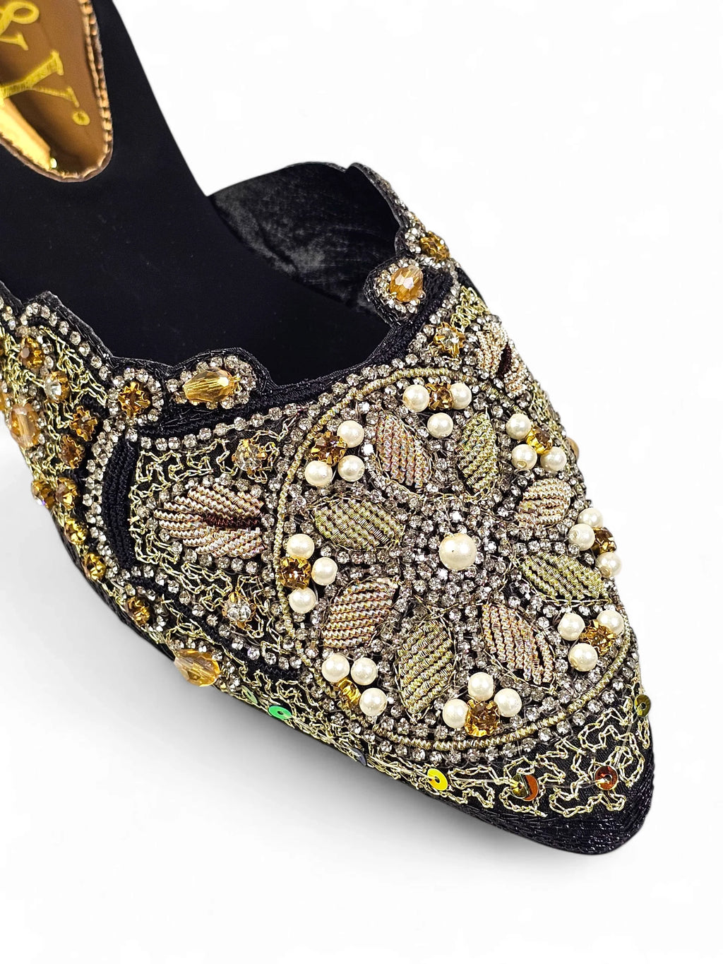 Zevela Black Flat Mule