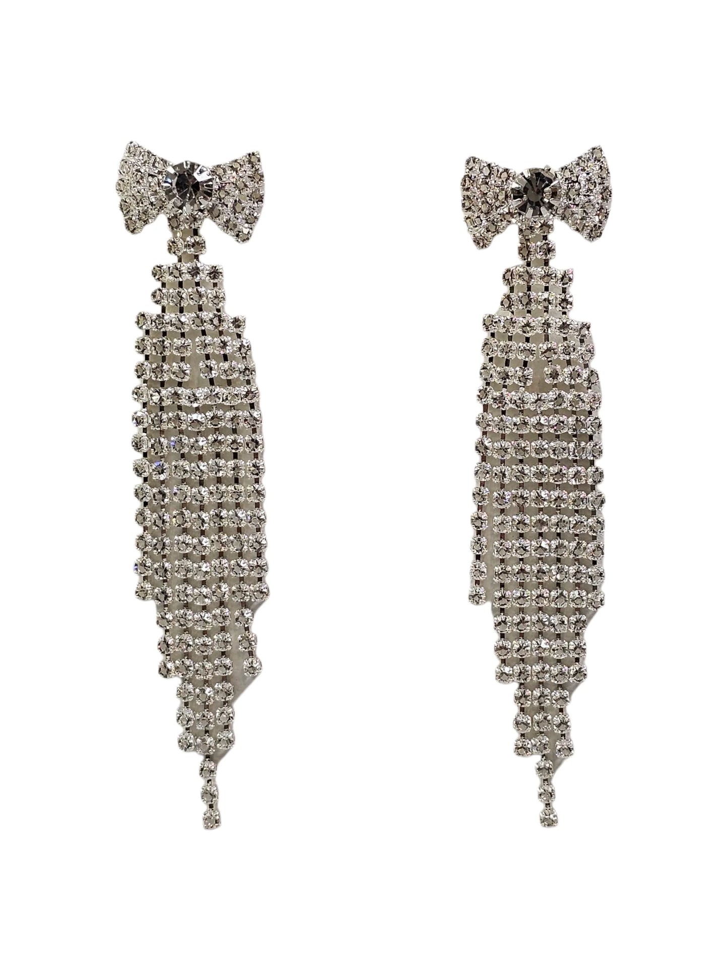 Glamour Crystal Silver Earring