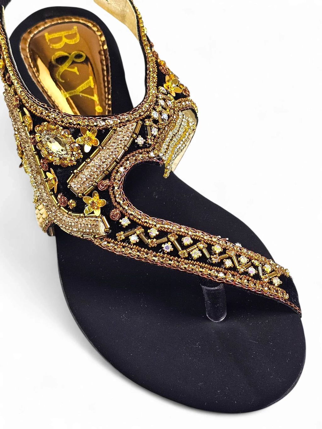 Quenelle Black Flat Sandal - Bilwani & Yakoob