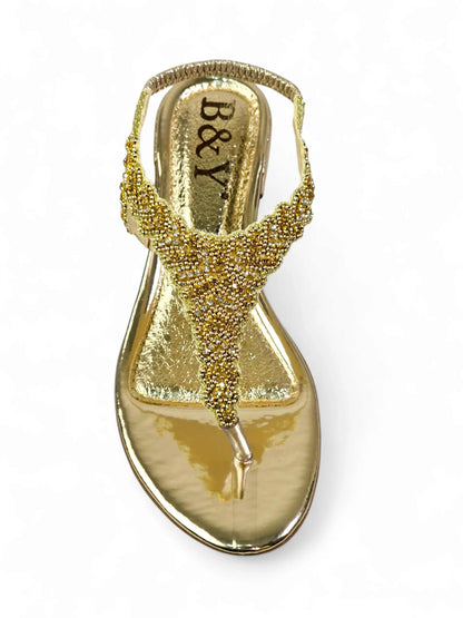 Ease Golden Block Heels Sandal