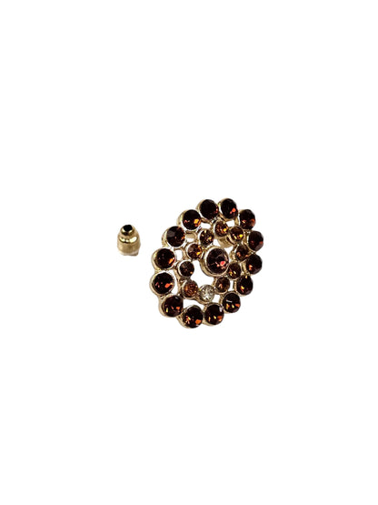 Oval Crystal Marrom Earring