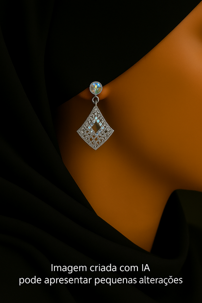 Festa Crystal Silver Earring