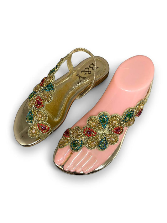 Horizon Golden Flat Sandal