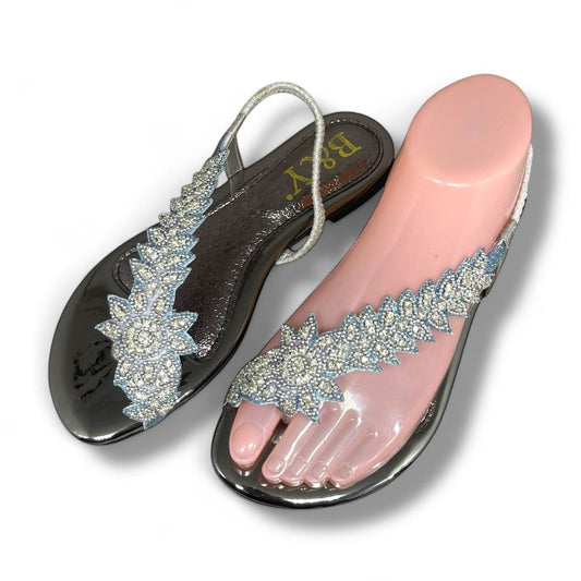 Dance Silver Flat Sandal