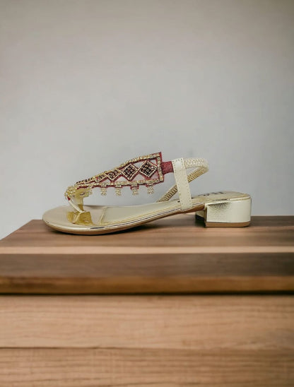 Tranquil Vinho Block Heels  Sandal