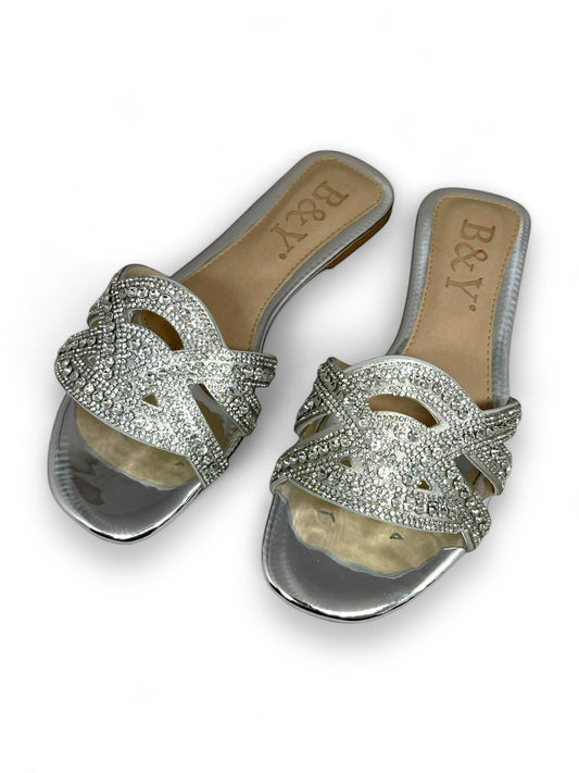 Moniva Silver Flat Sandal