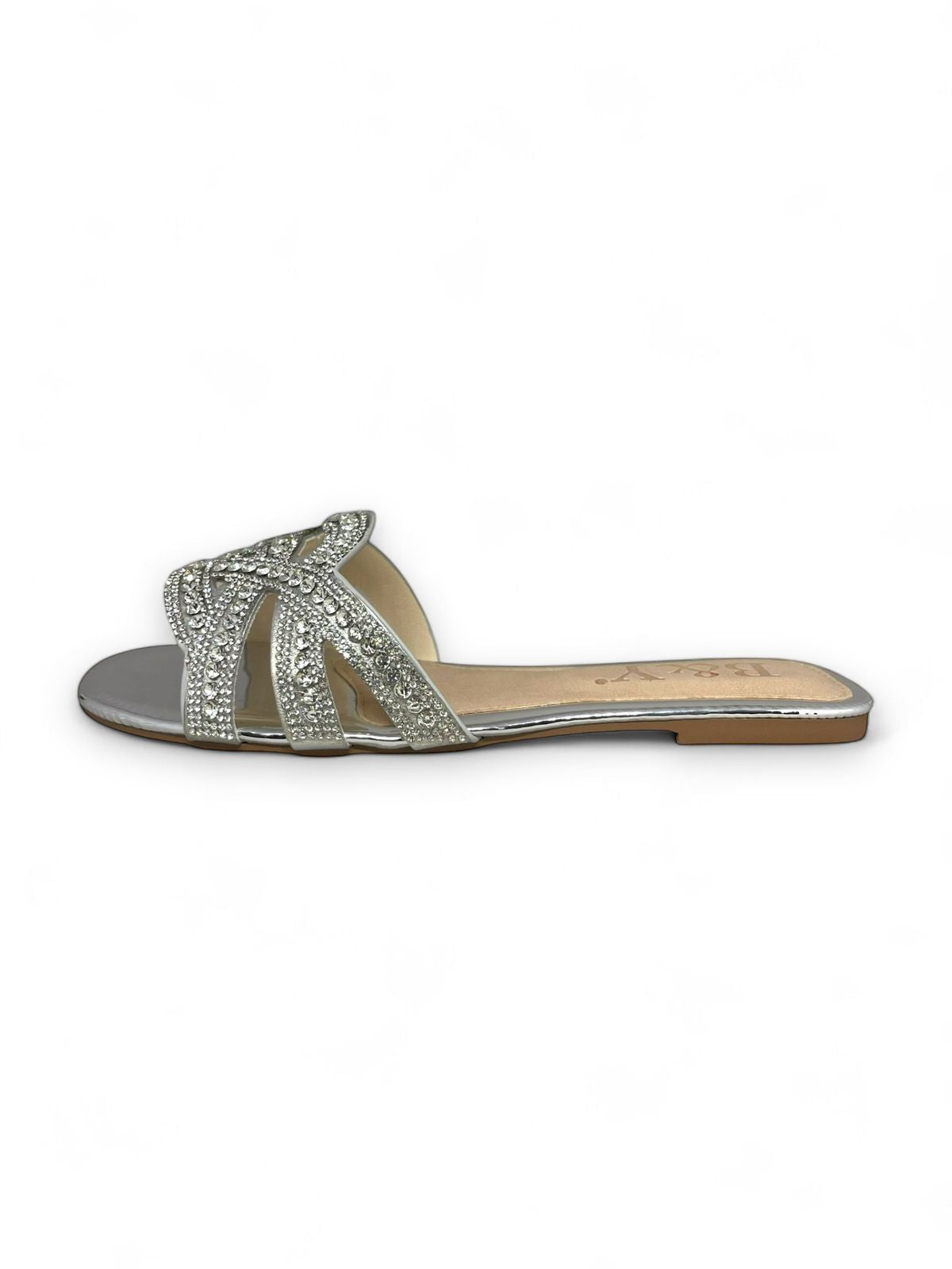 Moniva Silver Flat Sandal