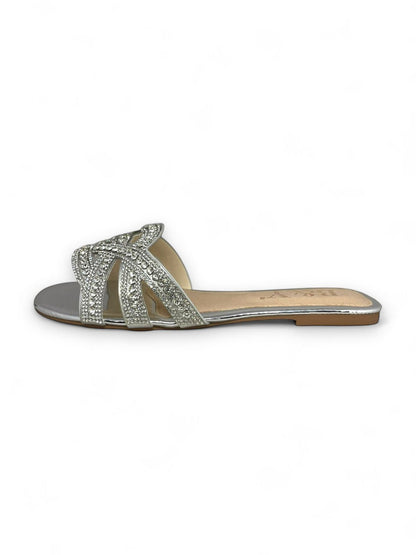 Moniva Silver Flat Sandal