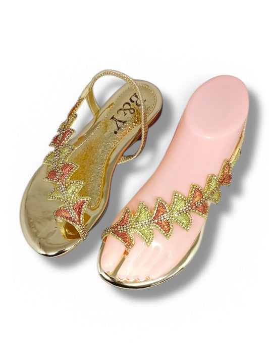 Still Golden Flat Sandal