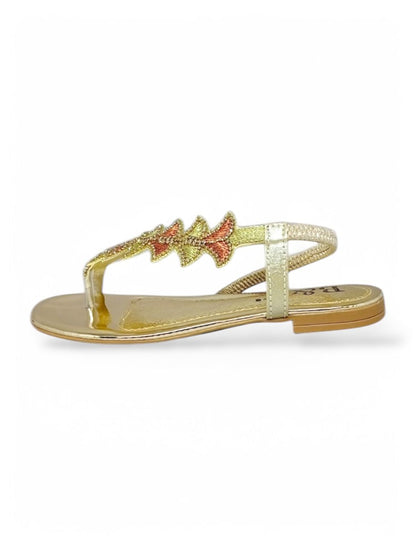 Still Golden Flat Sandal