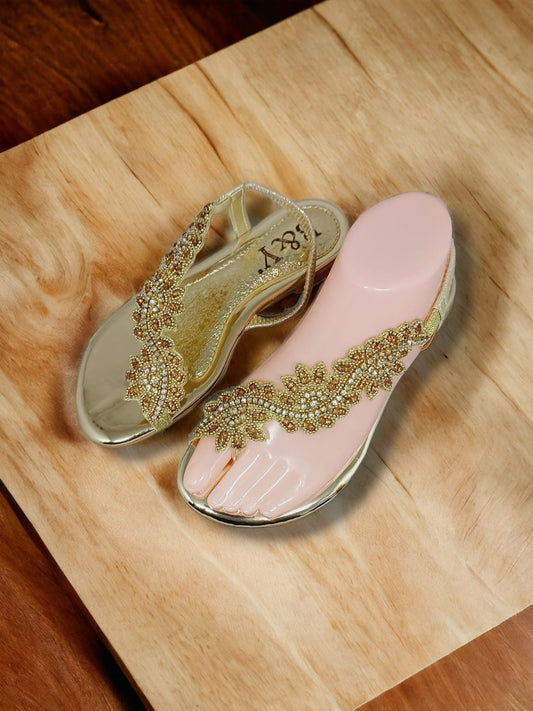 Nirelle Golden Flat Sandal