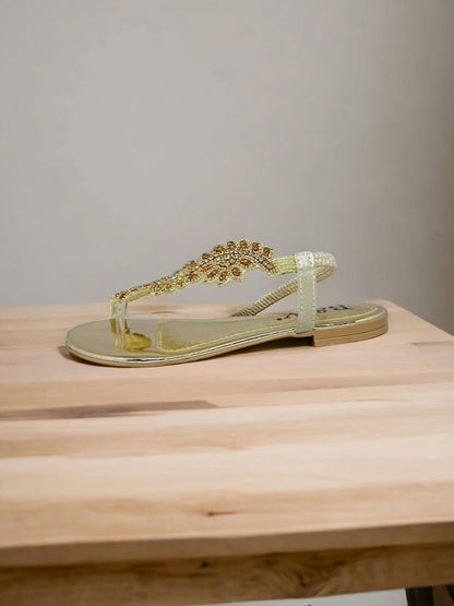 Nirelle Golden Flat Sandal