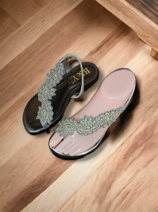 Nirelle Silver Flat Sandal