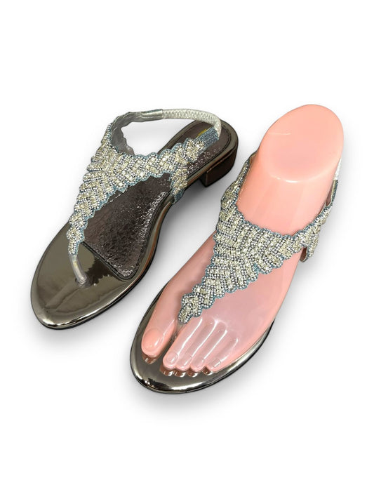 Ease Silver Block Heels  Sandal