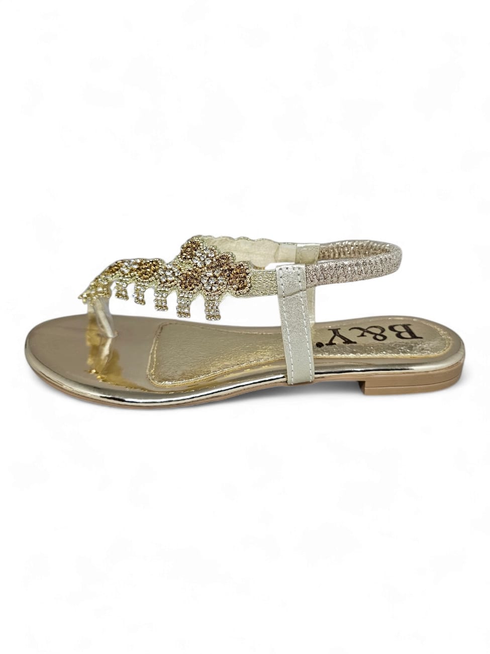 Karisse Golden Flat Sandal