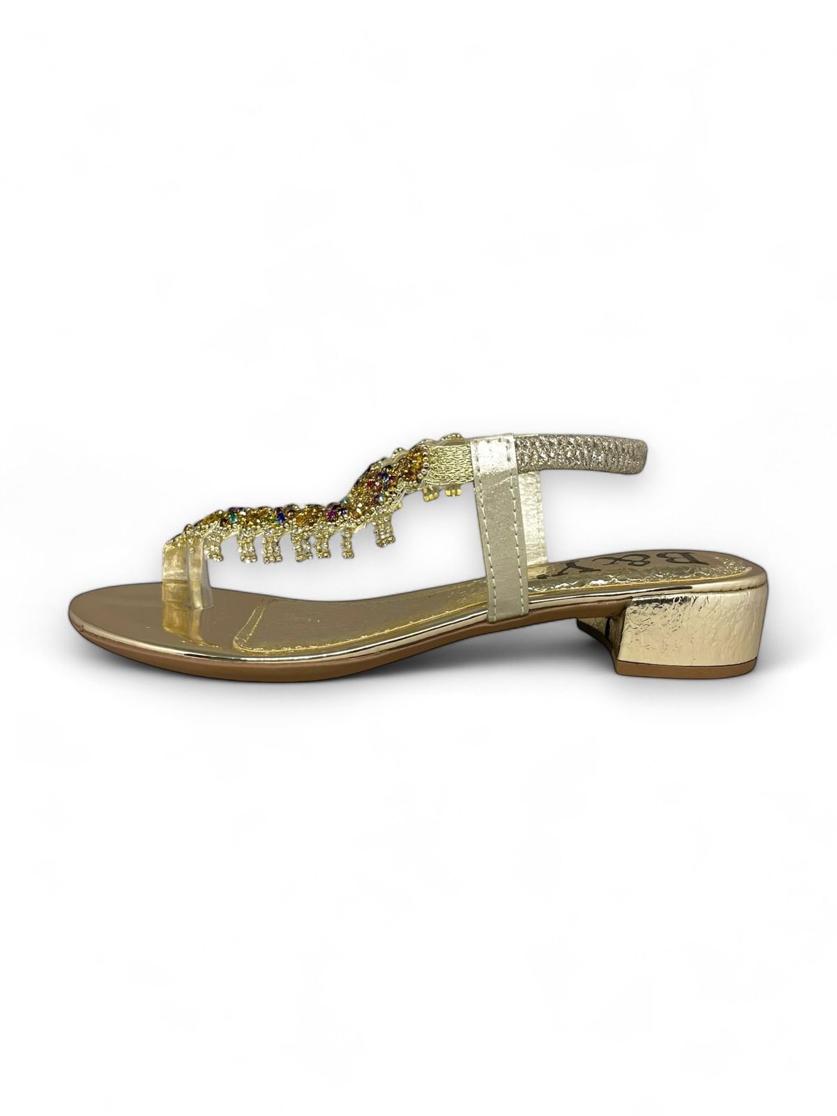 Karisse Golden Block Heels  Sandal