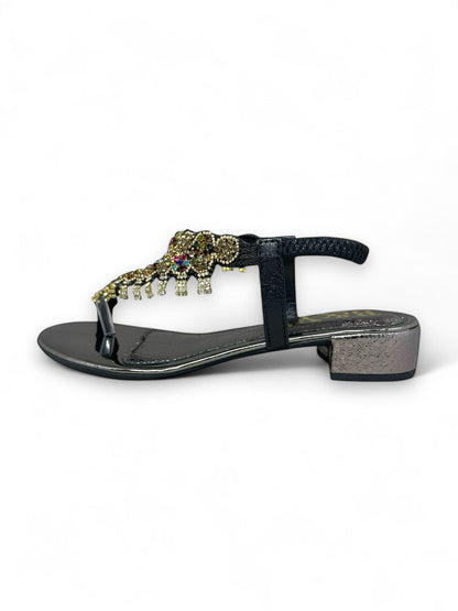 Karisse Black Block Heels  Sandal