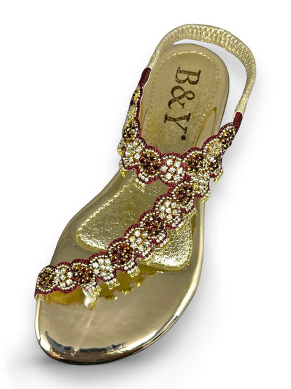 Karisse Vinho Flat Sandal