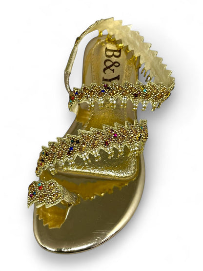 Trinelle Golden Flat Sandal
