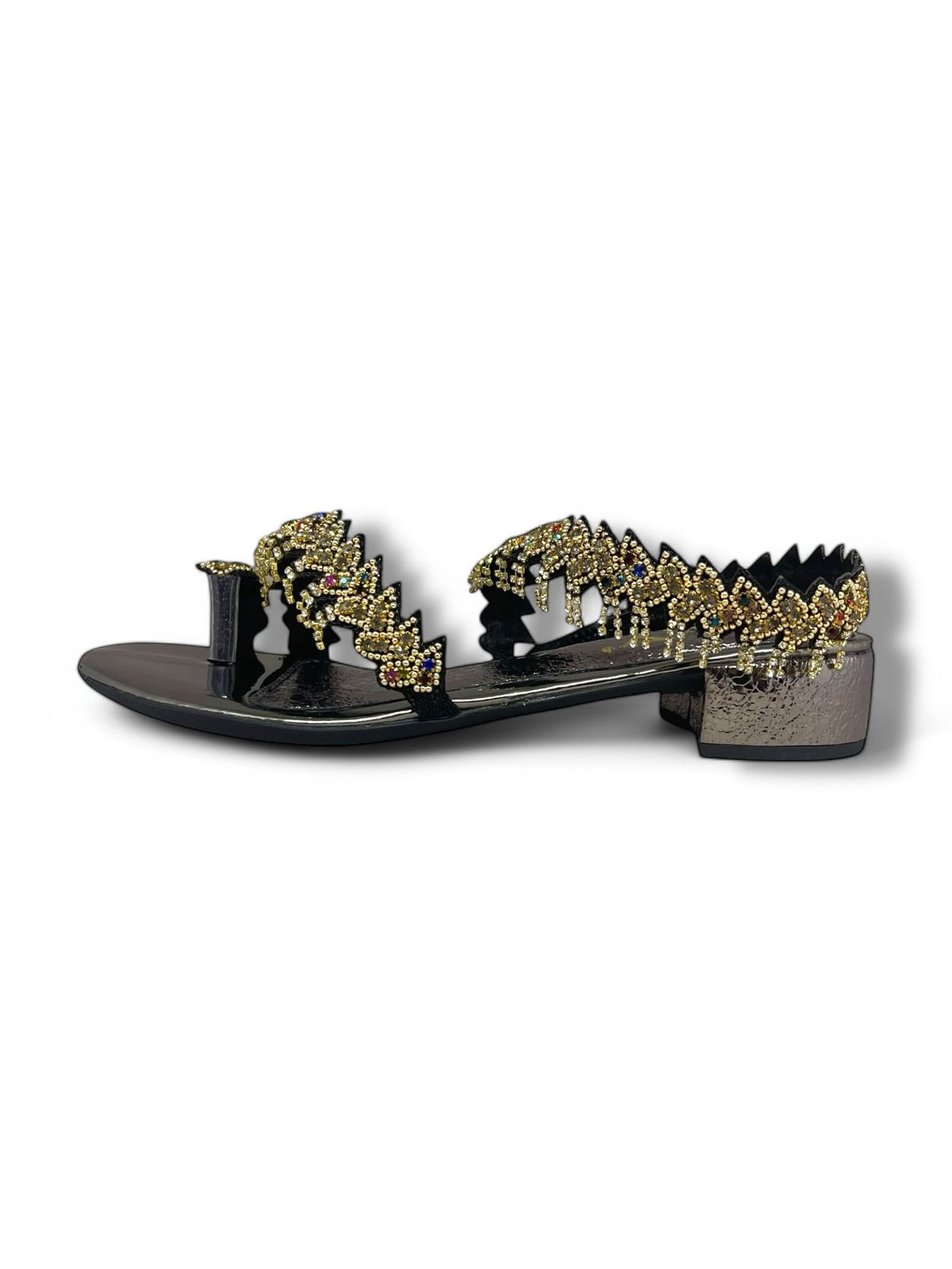 Trinelle Black Block Heels  Sandal