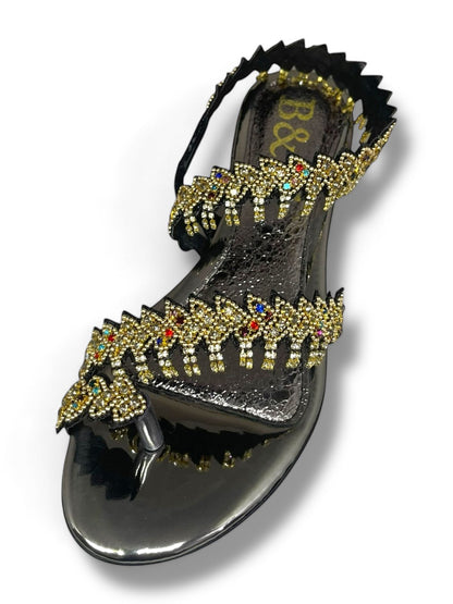 Trinelle Black Block Heels  Sandal