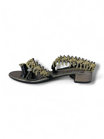 Trinelle Black Block Heels  Sandal