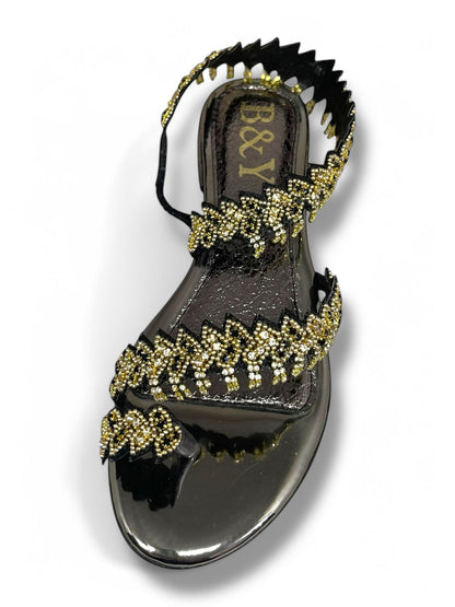 Trinelle Black Block Heels  Sandal