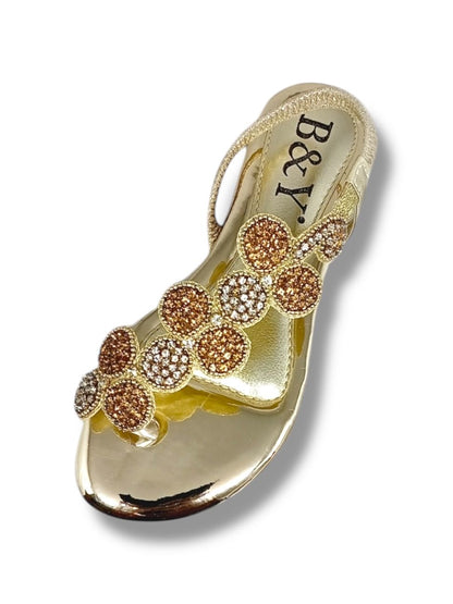 Spark Golden Flat Sandal