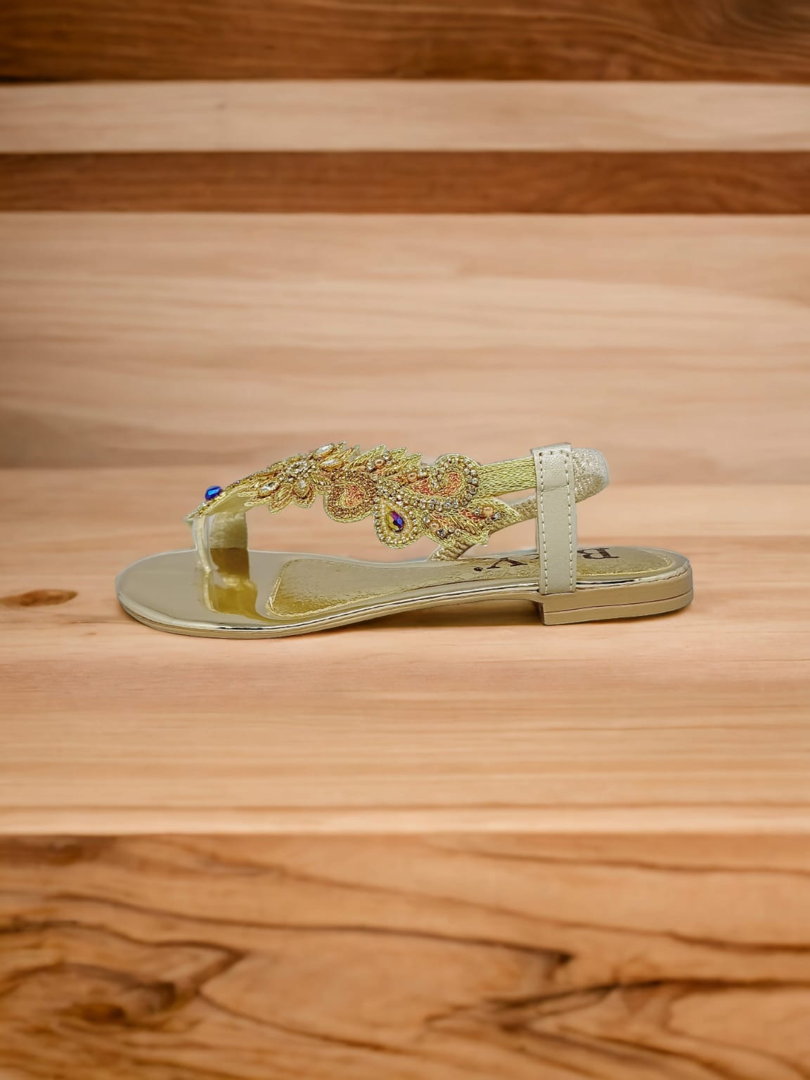 Lift Golden Flat Sandal