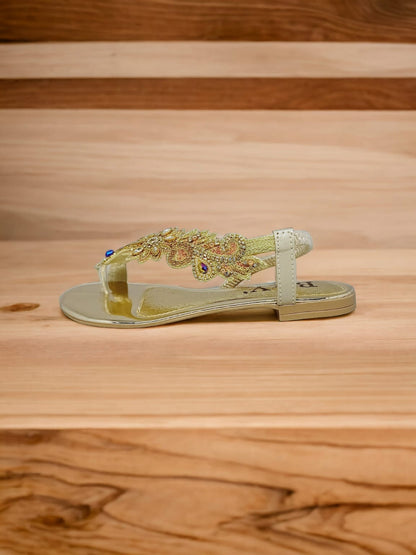 Lift Golden Flat Sandal