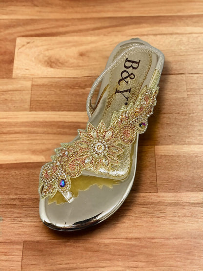 Lift Golden Flat Sandal