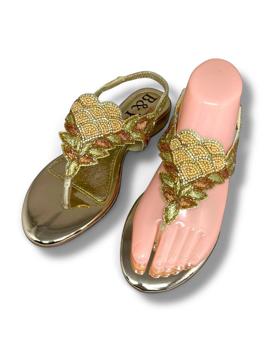 Maiven Golden Block Heels  Sandal