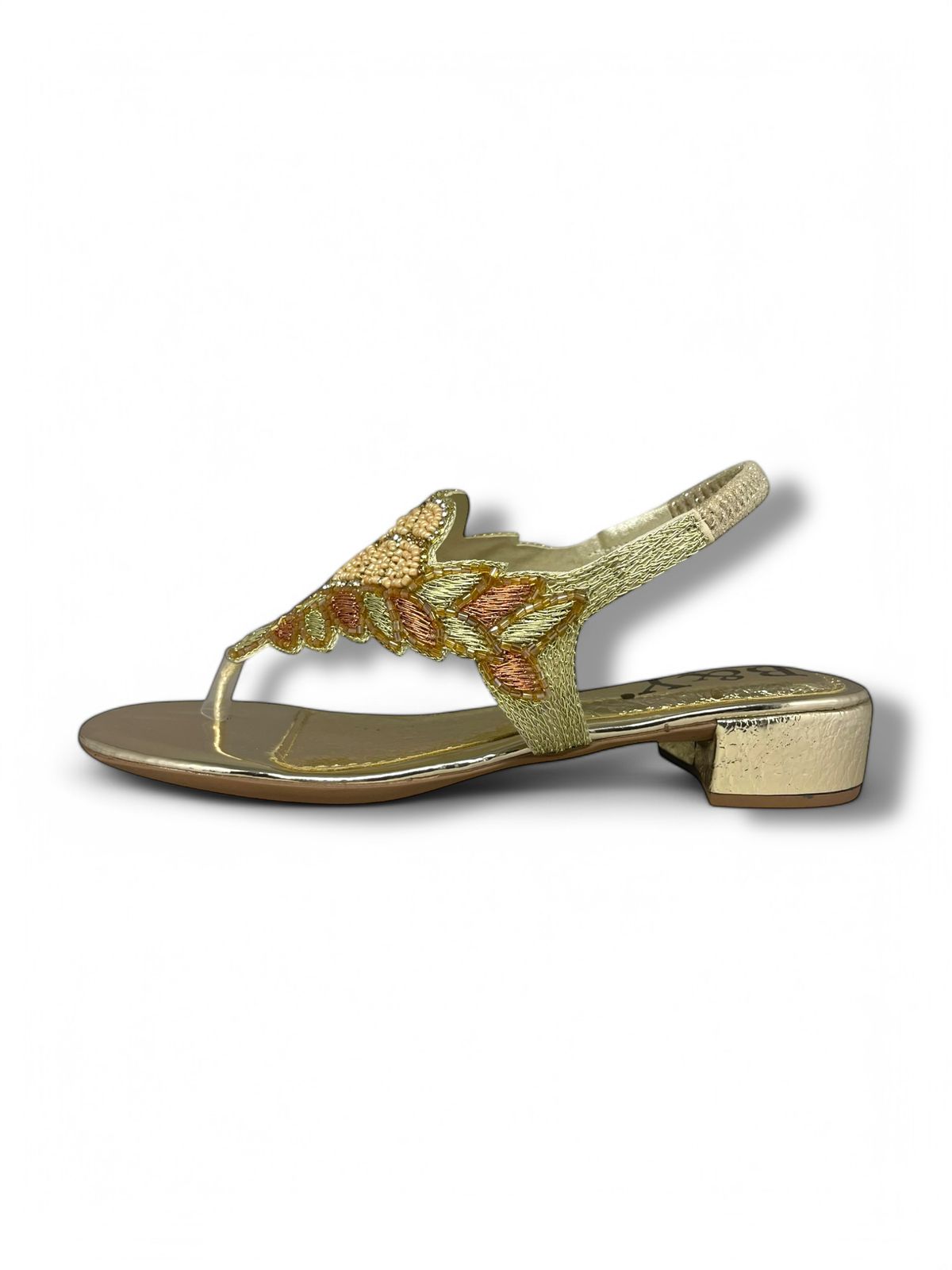 Maiven Golden Block Heels  Sandal