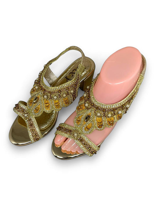 Frost Golden  Mid Heel Sandal