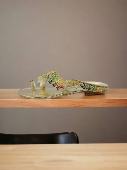 Waltz Golden Flat Sandal