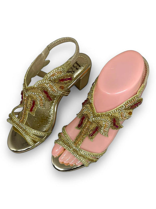 Mirage Golden  Mid Heel Sandal