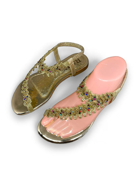 Cascade Golden Flat Sandal
