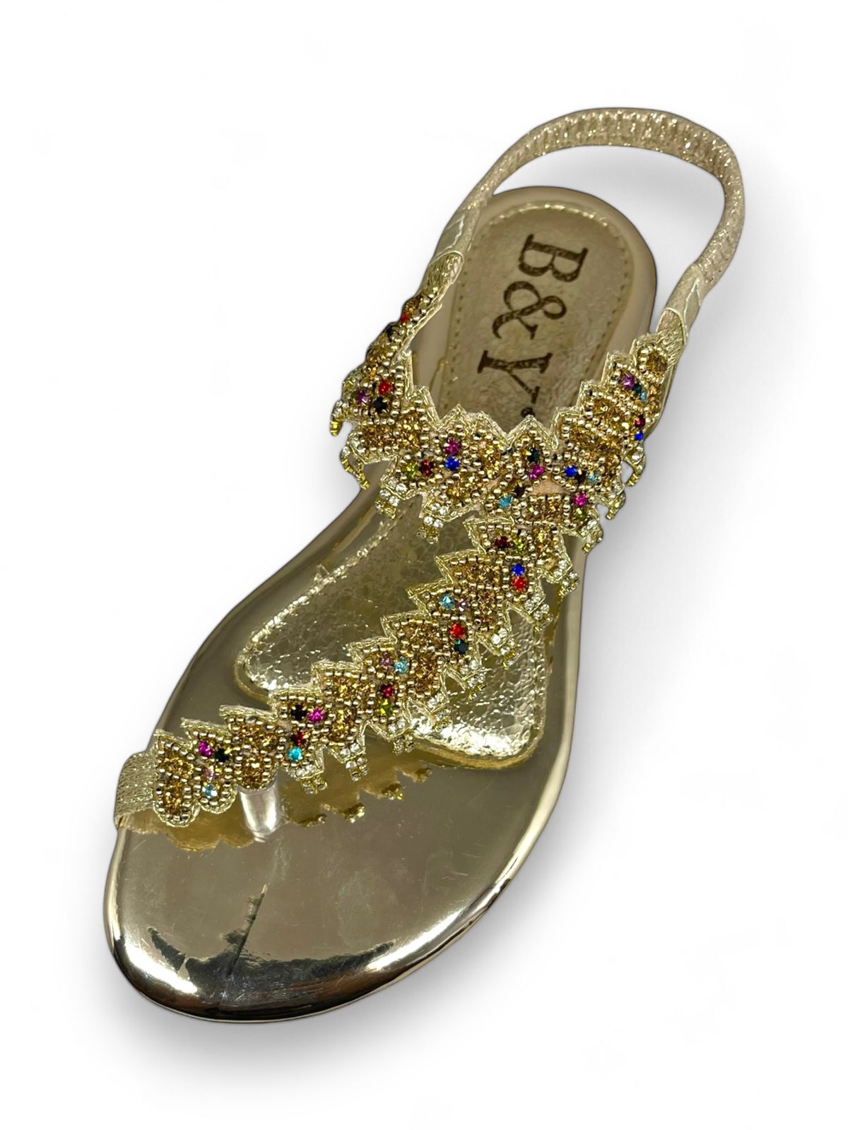 Cascade Golden Flat Sandal