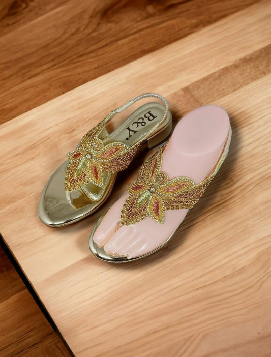 Tide Golden Block Heels  Sandal