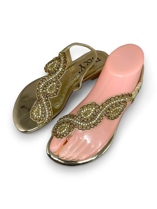 Frame Golden Flat Sandal