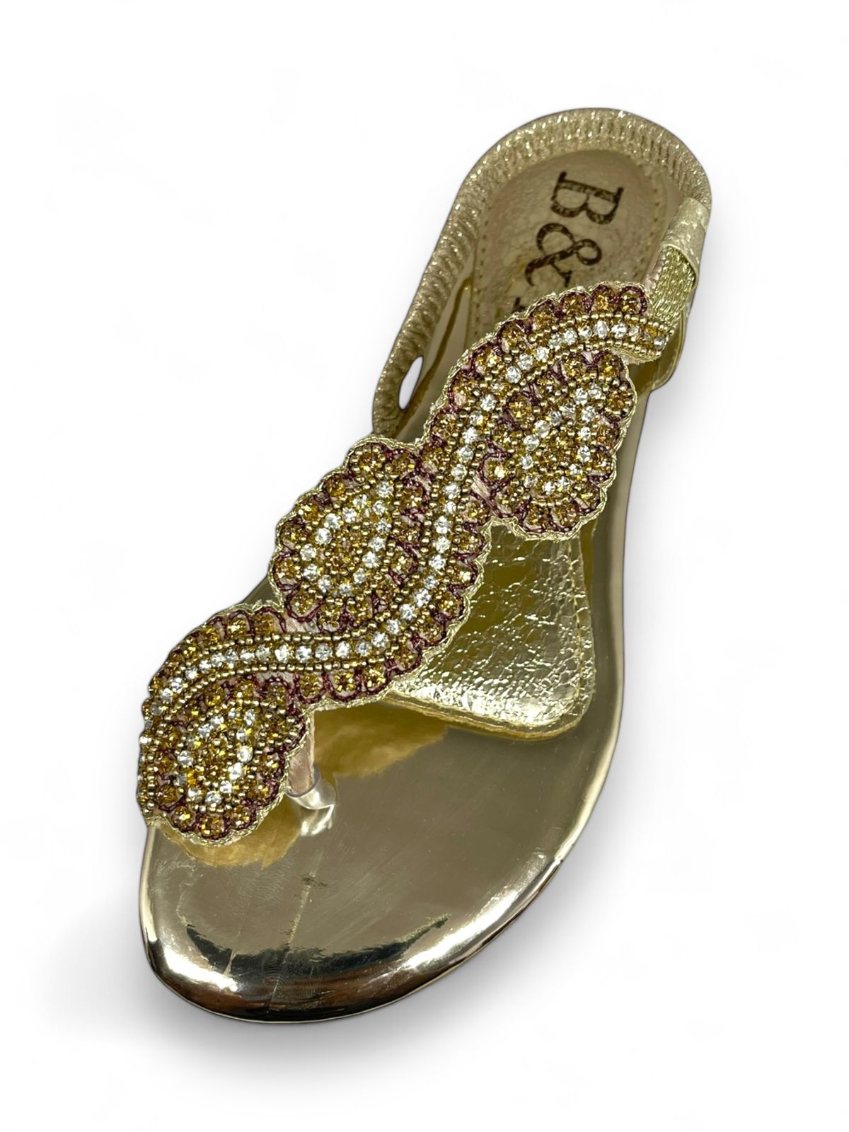 Frame Golden Flat Sandal