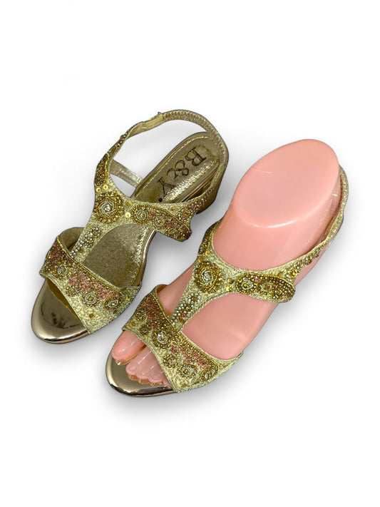 Murmur Golden  Mid Heel Sandal