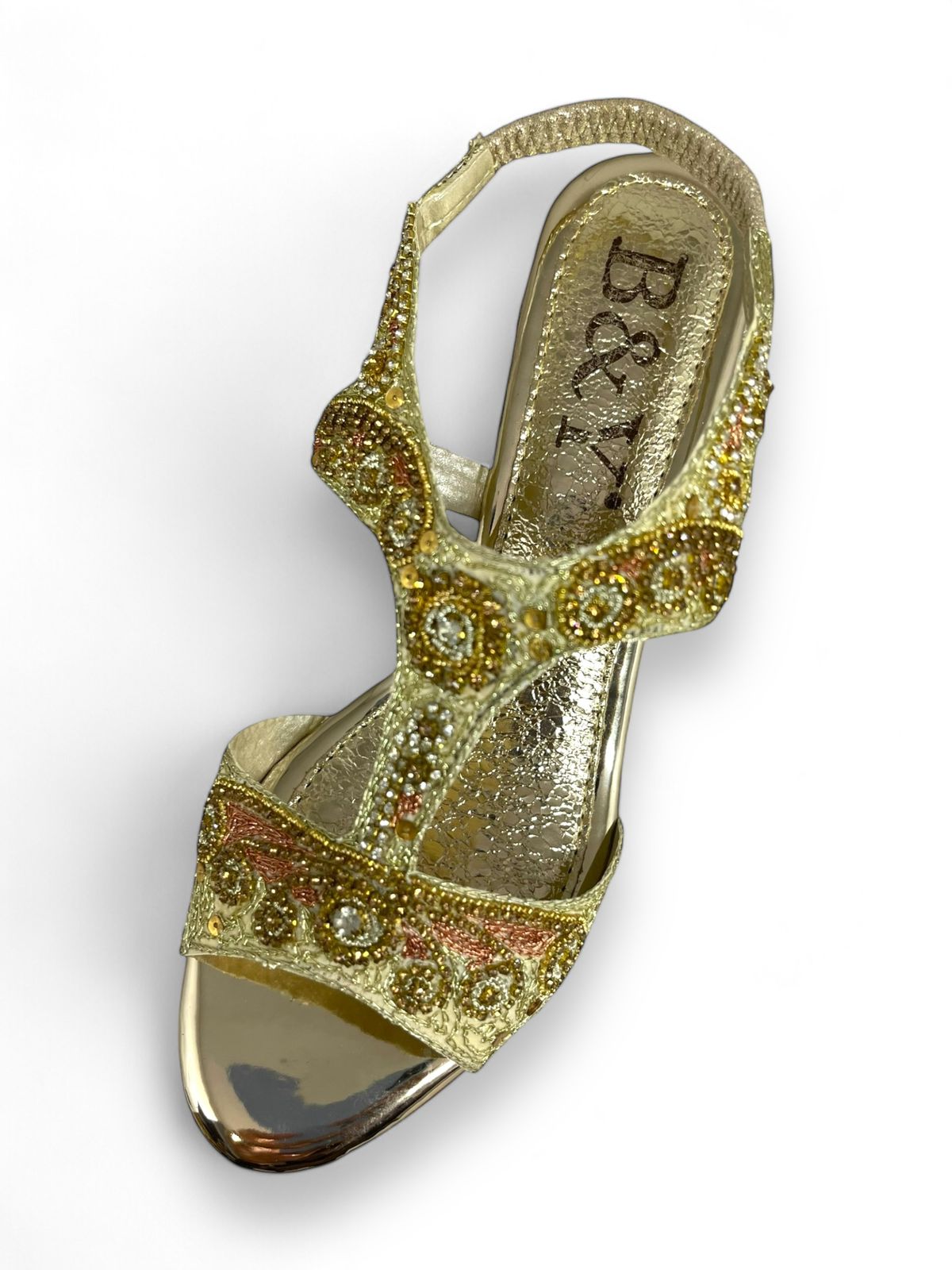 Murmur Golden  Mid Heel Sandal