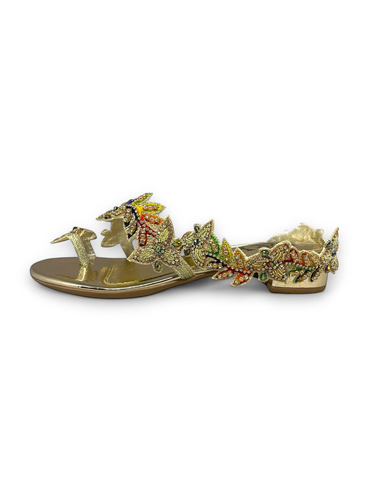 Pace Golden Block Heels  Sandal